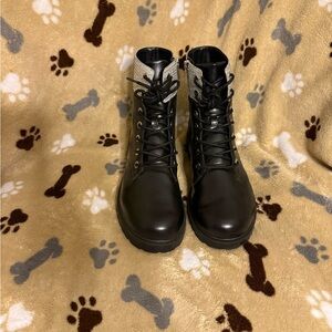 Michael Kors bling Black Lace-Up Ankle Boots